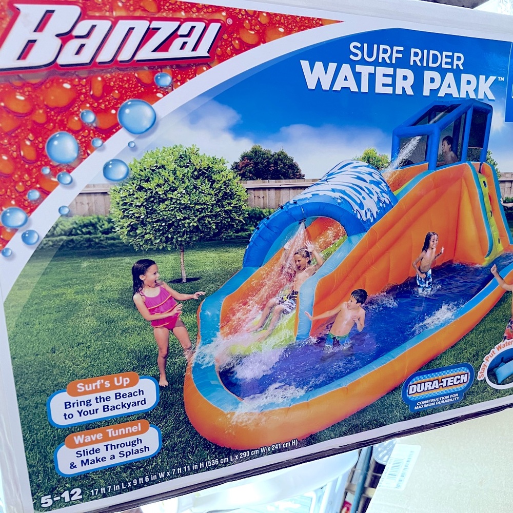 Water slide with climbing wall and pool brand new in box never opened